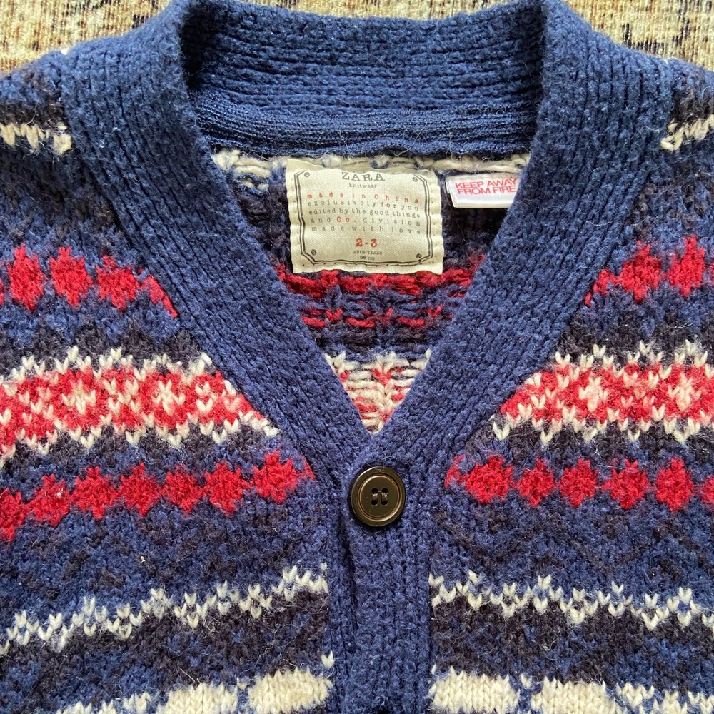 Sweater button down front cardigan zara 2T 3T